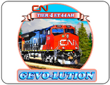 CN Canadian National Tier 4 ET44AH - GEVO-Lution Graphic Logo Casual Ts Apparel and Souvenirs